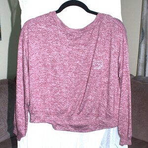 Ivory Ella Cropped Crewneck | Purple & Gray Sweat Shirt